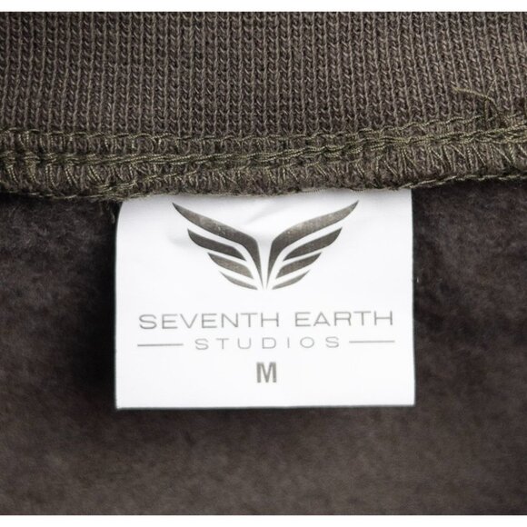 Seventh Earth Studios Sweatshirt Men's Medium Brown Heavyweight Pullover - Picture 3 of 12